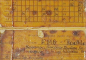 Fragment tabliczki przystankowej (prawdopodobnie z obecnego przystanku Kostromska - Dmowskiego) - II połowa lat 80.