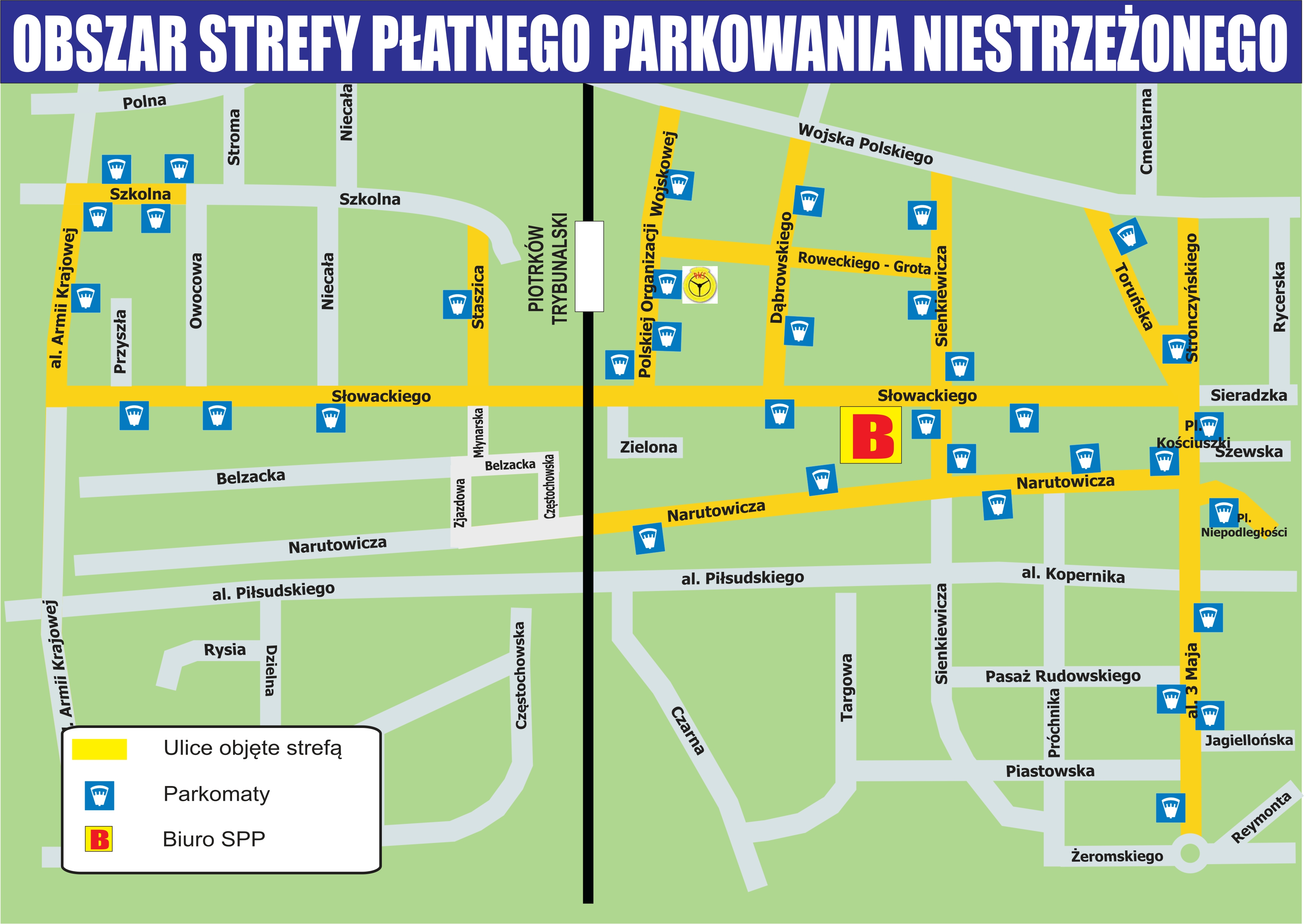 Mapa Strefy Płatnego Parkowania